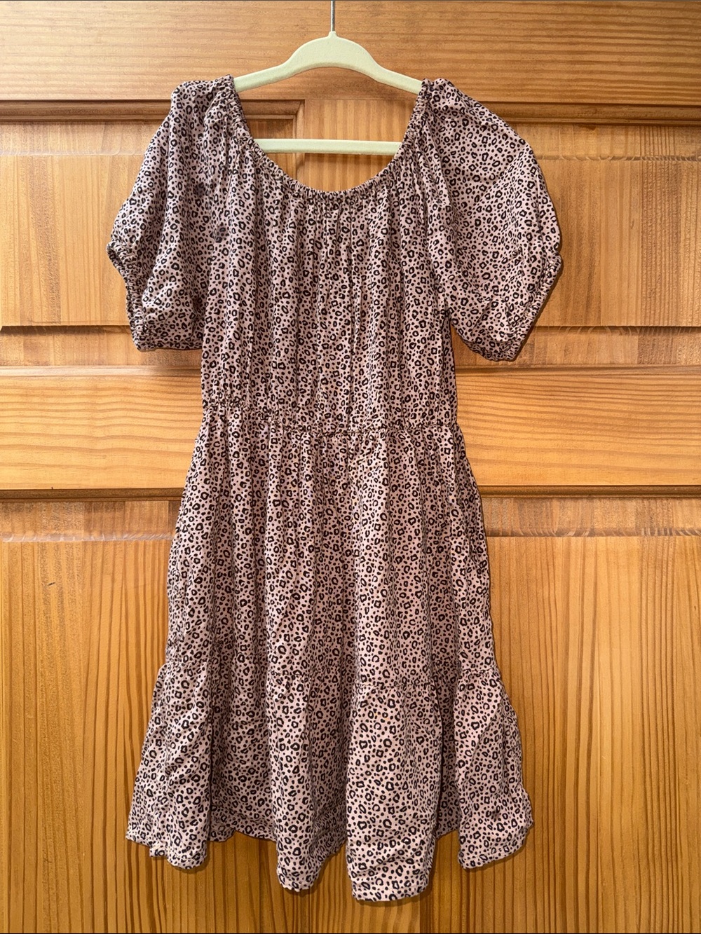 Cat & Jack Pink Floral Tiered Puff Sleeve Dress
